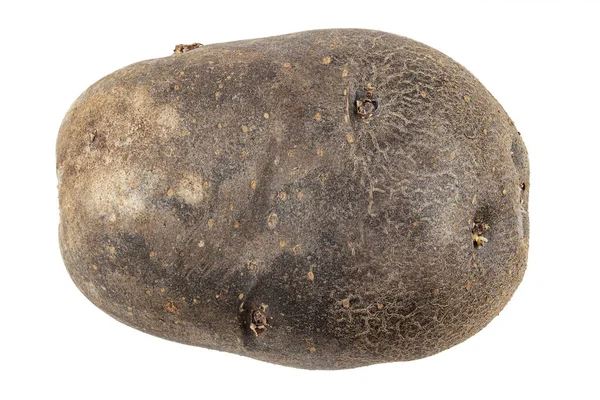 Verse Paarse Aardappelen Geïsoleerd Een Witte Achtergrond Bestand Bevat Clipping — Stockfoto