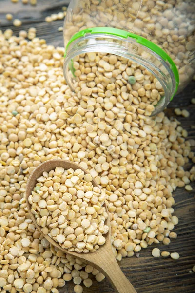 Yellow split peas used to make soup and pease pudding. Dried foods. — Stock Image Yellow Split Peas Used Make Soup Pease Pudding Dried Foods Stock Image
