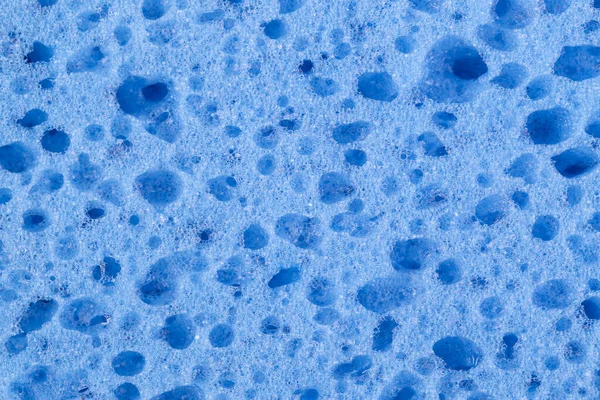 Blauw Reinigingsspons Textuur Close Hygiënisch Concept — Stockfoto