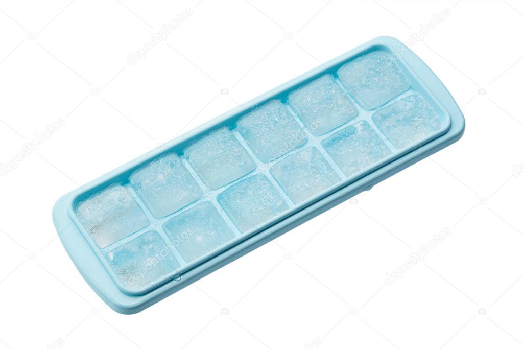 Form for making ice cubes. The concept of cold drinks. File contains clipping path.