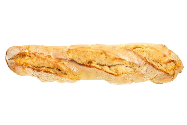 Baguete Fresca Com Crosta Crocante Isolado Fundo Branco Arquivo Contém — Fotografia de Stock