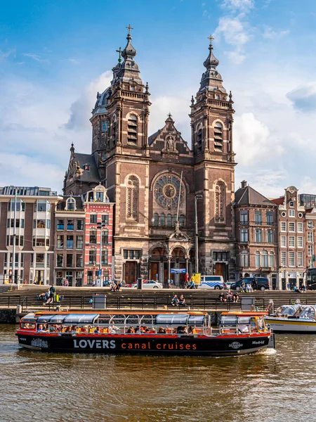 Ámsterdam Países Bajos Alrededor Agosto 2019 Crucero Barco Turístico Por —  Fotos de Stock