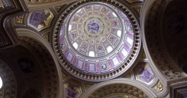 Будапешт Венгрия Около Августа 2016 Года Camera Movement Stephen Basilica — стоковое видео