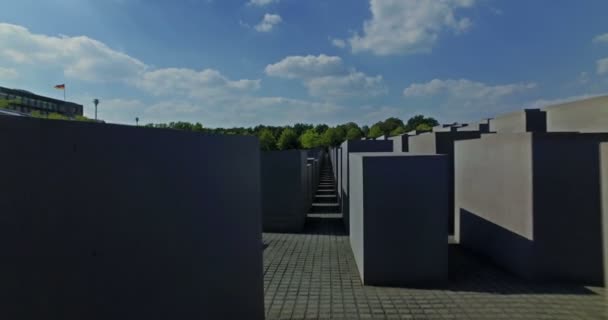 Památník zavražděných Židů v Evropě, také známý jako Památník holocaustu — Stock video