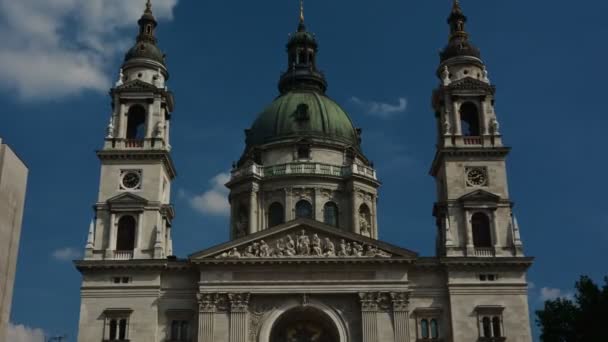 Felhők Szent István Bazilika Időeltolódása Budapesten Felhők Időeltolódása Szent István — Stock videók