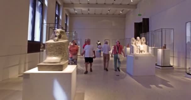 德国柏林 2016年8月 参观埃及博物馆的游客 Neues博物馆 — 图库视频影像