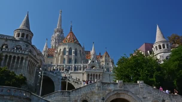 Budapest Hungría Alrededor Septiembre 2016 Lapso Tiempo Los Visitantes Bastión — Vídeo de stock