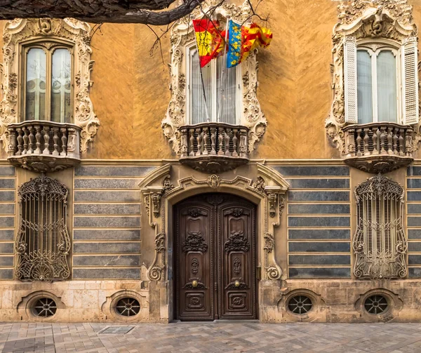 Valência Espanha Por Volta Julho 2018 Fachada Ornamentada Portão Histórico — Fotografia de Stock