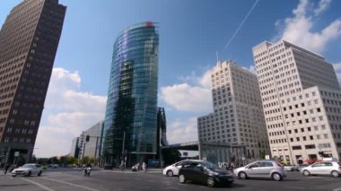 Potsdamer Platz, Berlin, Almanya güneşli bir günde.