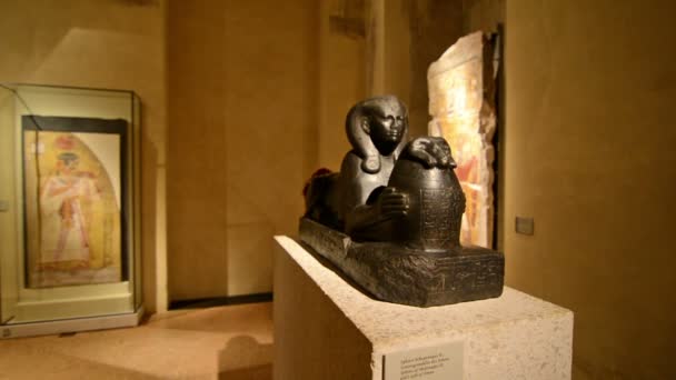 Berlin Németország 2016 Augusztusa Körül Egyiptomi Múzeumba Látogató Turisták Neues — Stock videók