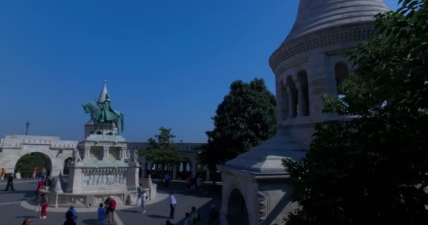 Budapest Hongrie Vers Septembre 2016 Église Catholique Romaine Matthias Monument — Video