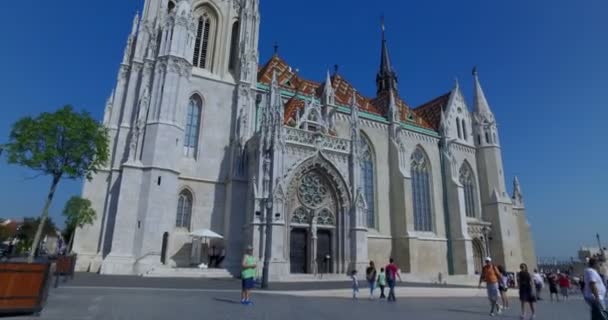 Boedapest Hongarije Circa September 2016 Rooms Katholieke Matthias Kerk Vissersbastion — Stockvideo