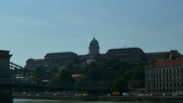 Hiperugrás a budapesti Királyi Palotában. Budai vár. — Stock videók