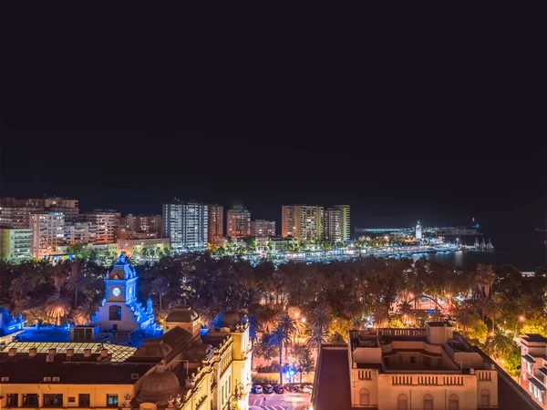 Extra Wide Panorama View City Hall Park Muelle Uno Port — Stock Photo, Image