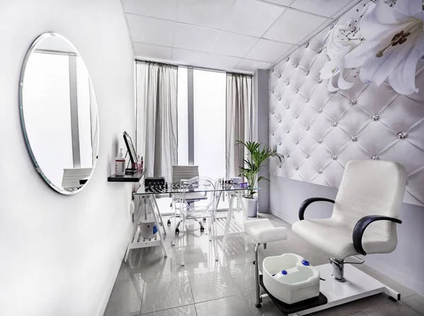 Salão Beleza Brilhante Moderno Manicure Pedicure Negócio Luxo Interior — Fotografia de Stock