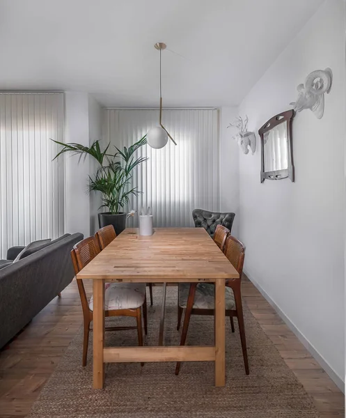 빈티지 의자와 탁자가 거실의 현대식 — 스톡 사진