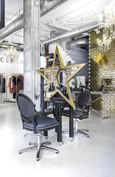 Malaga Spain Circa July 2018 Chairs Retro Beauty Salon Hair — Stock Photo, Image