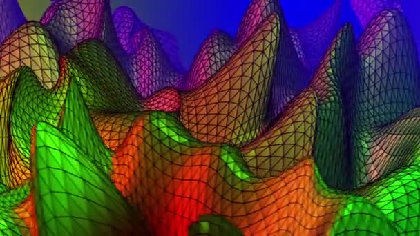 Gambar Geometris Rainbow Abstrak — Stok Video