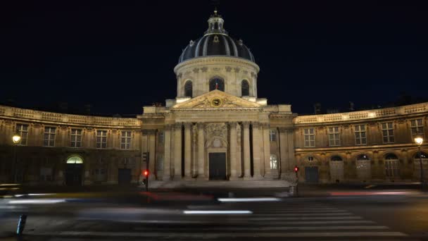 Período Nocturno Del Institut France — Vídeos de Stock