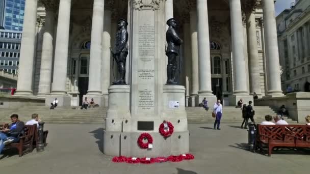 Londýn Spojené Království Asi Červenec2017 Londýnský Vojenský Památník Před Královskou — Stock video