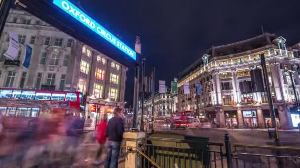 Londen Verenigd Koninkrijk Circa Augustus 2017 Tijdspanne Van Voetgangers Verkeer — Stockvideo