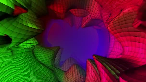Abstrakte Regenbogen Geometrische Figur — Stockvideo