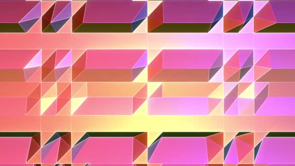 Abstrakte Regenbogen Geometrischen Hintergrund — Stockvideo
