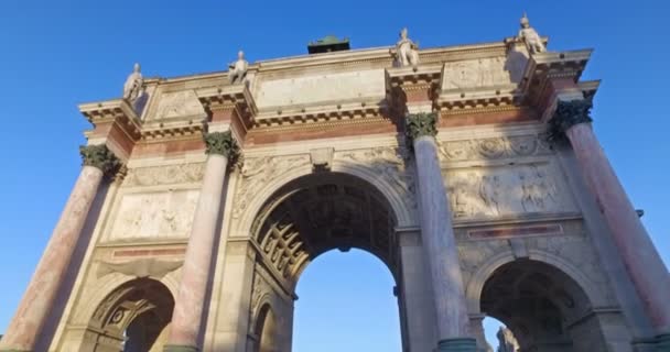 París Francia Alrededor Agosto 2016 Turistas Arco Del Triunfo Arc — Vídeos de Stock