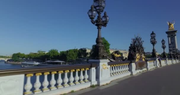 Panorama Pont Alexandre Iii Paris France — Video