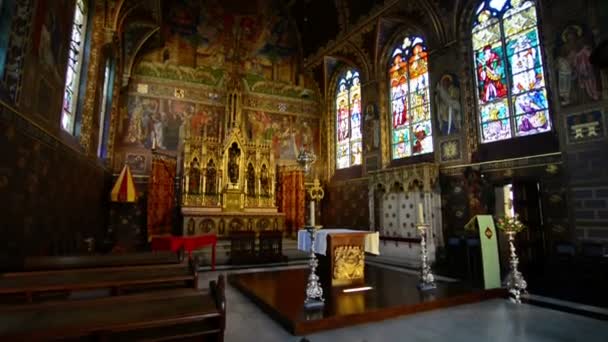 Bruges Belgique Vers Août 2016 Intérieur Basilique Saint Sang Bruges — Video