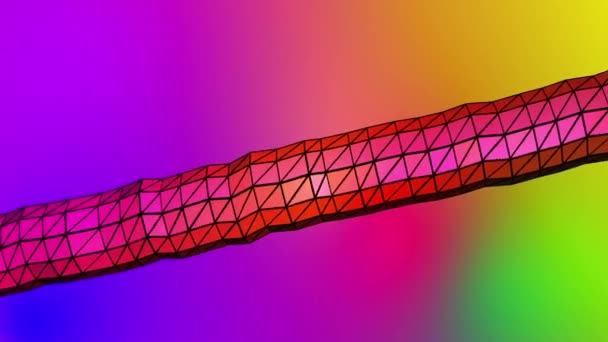 Figura Geométrica Abstracta Arco Iris — Vídeos de Stock