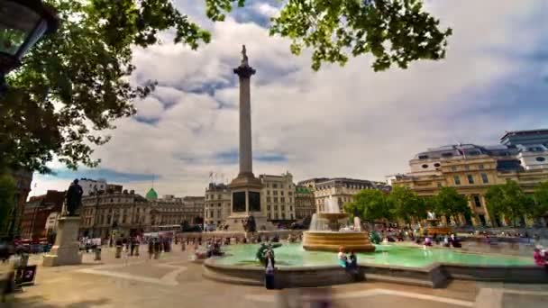 Londonba Egyesült Királyság 2015 Április Trafalgar Tér Időeltolódása — Stock videók