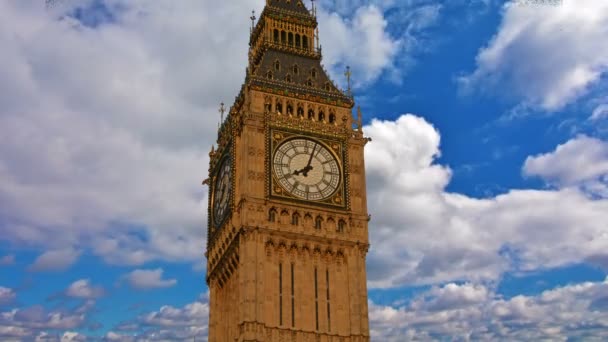 Time Lapse Big Ben Con Nubes — Vídeos de Stock