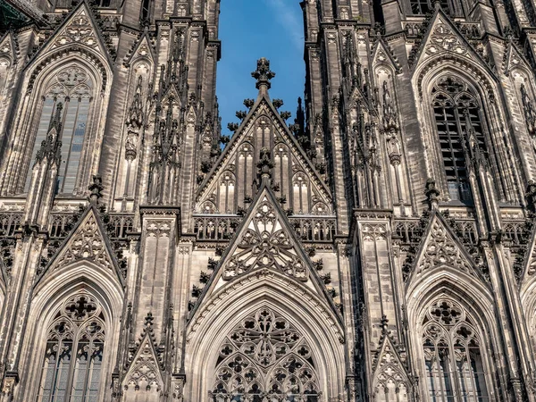 Catedral Gótica Iglesia San Pedro Colonia Alemania Día Soleado Hermoso — Foto de Stock