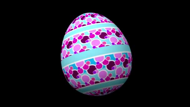 Easter Egg Black Background — Stock Video