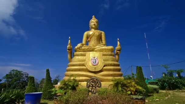 Phuket Büyük Bhudda Yanında Altın Bhudda — Stok video