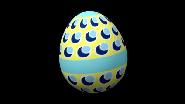 Easter Egg Black Background — Stock Video