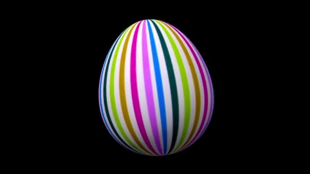 Easter Egg Black Background — Stock Video