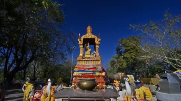 Elefantenstatuen Einem Schrein Phuket Thailand — Stockvideo