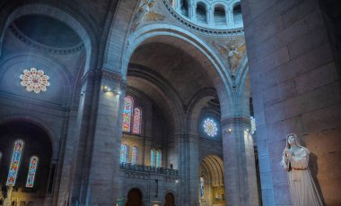 Paris, Fransa. Ekim 2019 civarı. İsa 'nın Kutsal Yüreğinin Detayları.