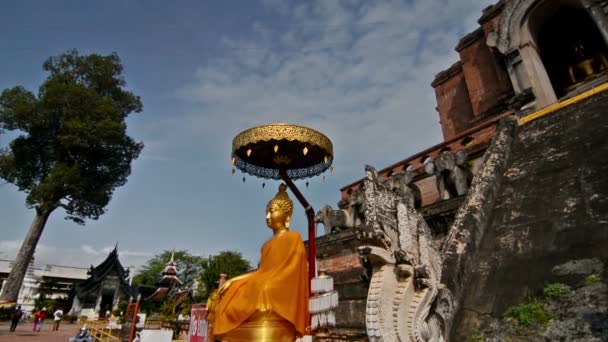 Zoom Buddha Wat Chiang Mai Chiang Mai Thailand — Stock Video