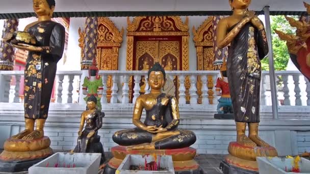 Buddha Templet Vid Chiang Mai — Stockvideo