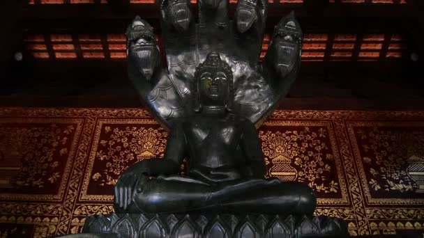 Buddha Nel Tempio Chiang Mai — Video Stock