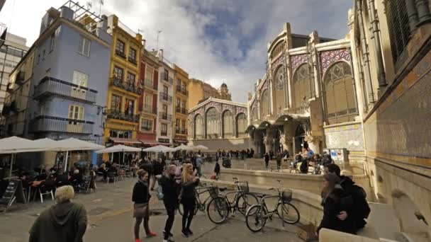 Valencia España Alrededor Marzo 2018 Turistas Que Visitan Mercado Central — Vídeos de Stock