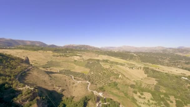 Vista Sulla Valle Dei Monti Serrania Ronda Dal Punto Vista — Video Stock