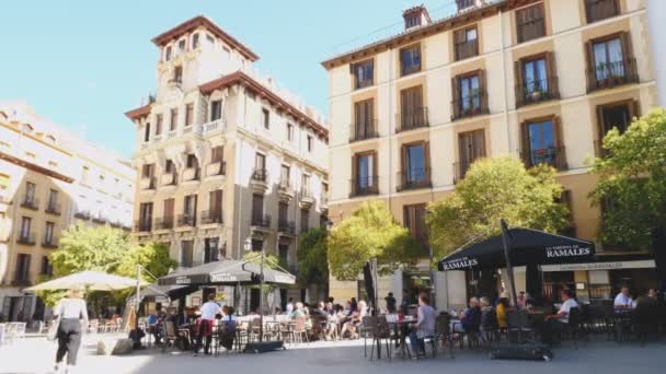 Madrid Spain Circa November 2018 Typical Tapas Bars Historic Quarter — ストック動画