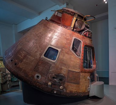 Londra, Birleşik Krallık. Kasım 2019 civarı. Apollo X kapsülü Bilim Müzesinde,