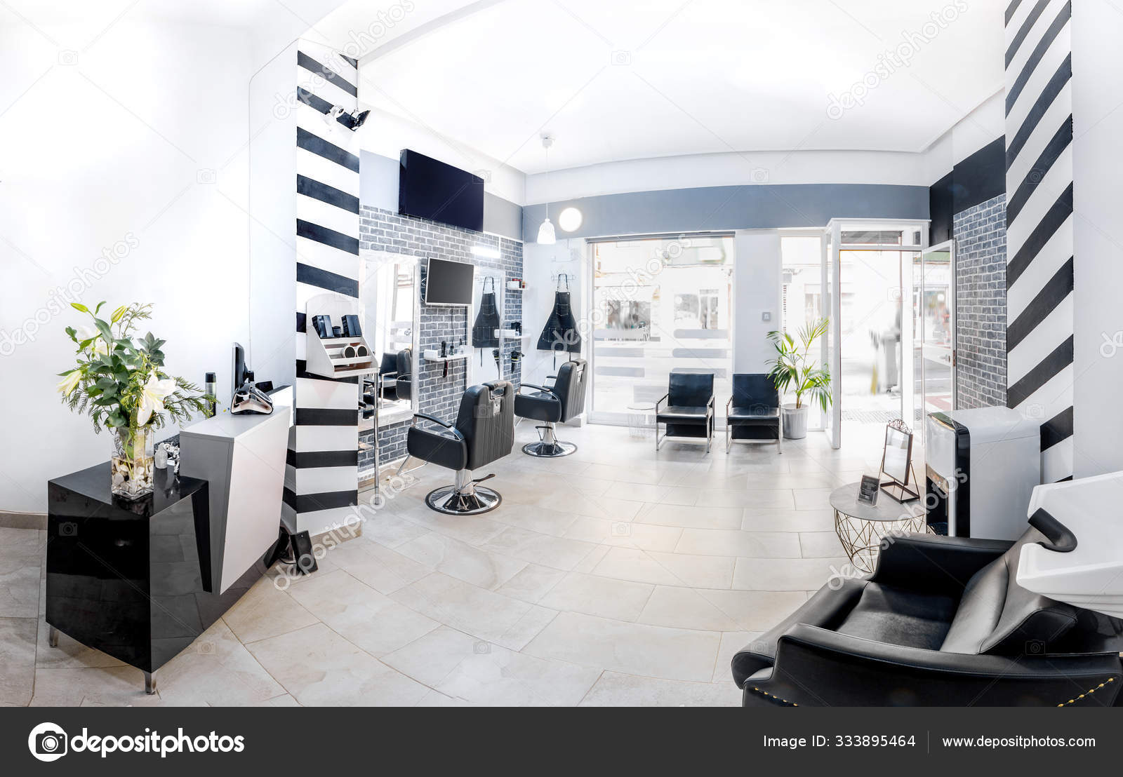 Reception Beauty Salon Desk Plant Banners Hair Salon Interior Stock Photo by ©elroce 333895464 Reception Beauty Salon Desk Plant Banners Hair Salon Interior Stock Photo by ©elroce 333895464