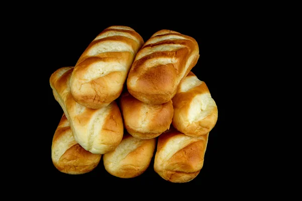 Bułeczki brioche na czarnym tle — Zdjęcie stockowe