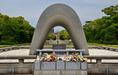 The Cenotaph at the Hiroshima Peace Memorial Park clipart